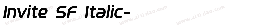 Invite SF Italic字体转换